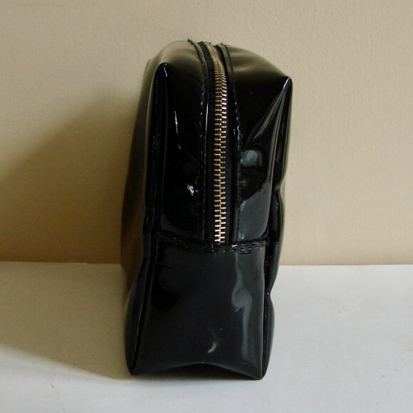 YSL Yves Saint Laurent Daring Black Makeup Bag Pouch Cosmetics Shiny Black - Picture 5 of 8